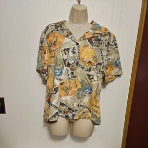 Island Traders L pit to pit 21 1/2 length 24 1/2 EX COND